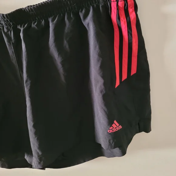 Adidas Women's Black Shorts with Pink Accents - Picture 4 of 4